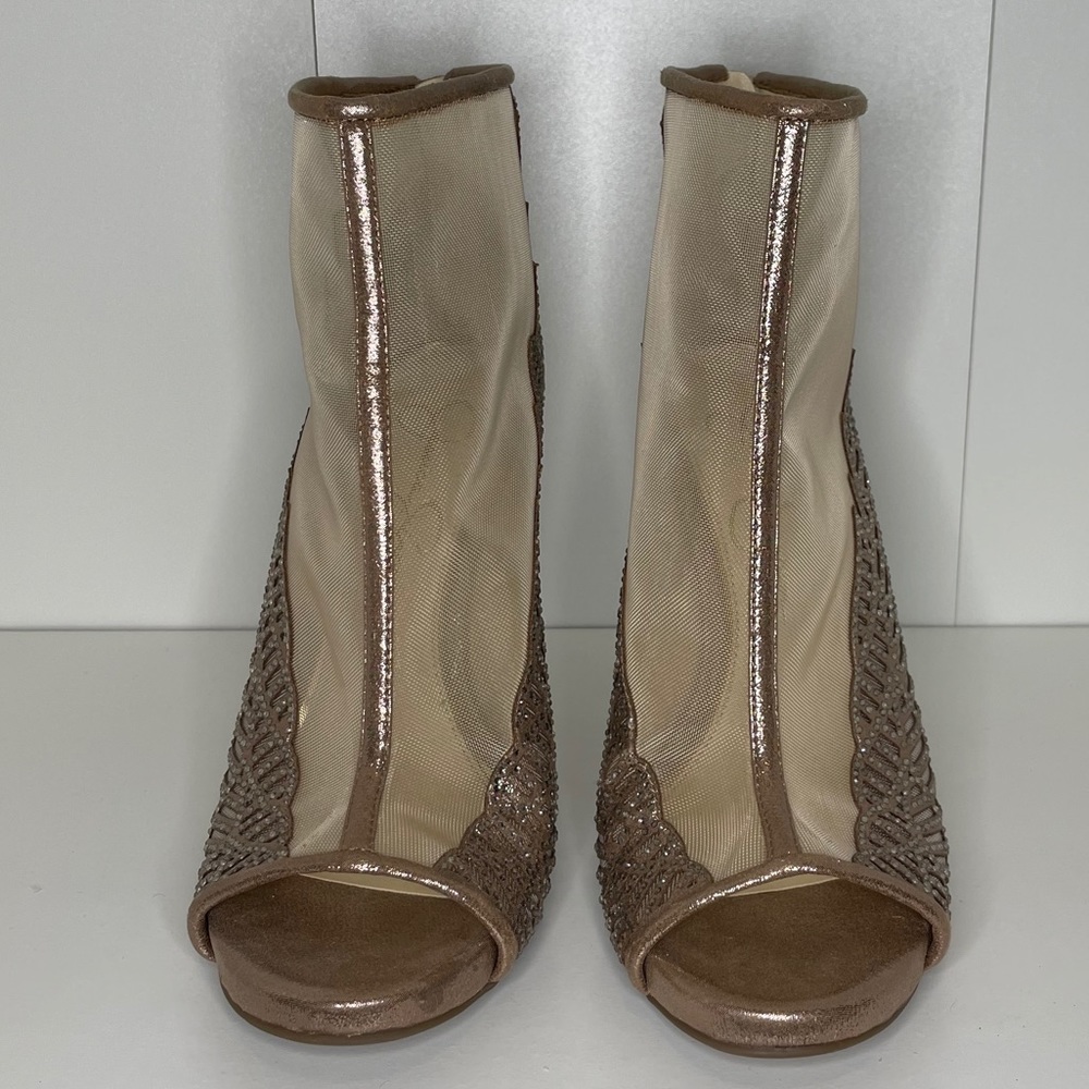Jessica Simpson Booties Open Toe Mesh - image 3